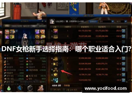 DNF女枪新手选择指南：哪个职业适合入门？